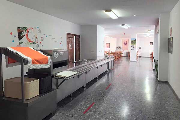 Comedor de la Residencia universitaria Inmaculada Málaga