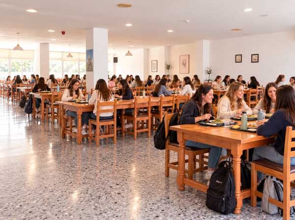 Comedor de la residenica Inmaculada de Málaga